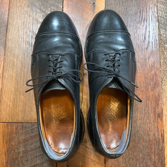 Allen Edmonds Black Leather Cap Toe Oxford Dress Shoes Size 9.5 - Picture 4 of 13